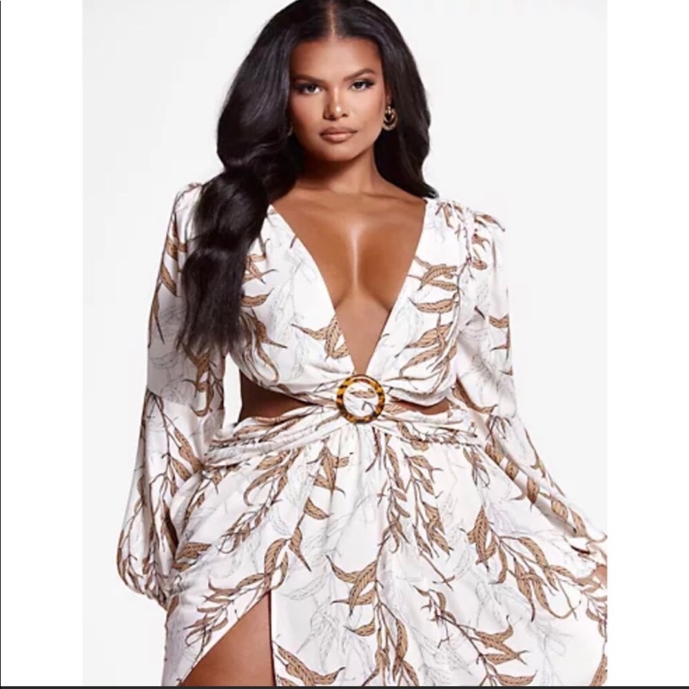 Gabriella Palm Print Maxi Dress